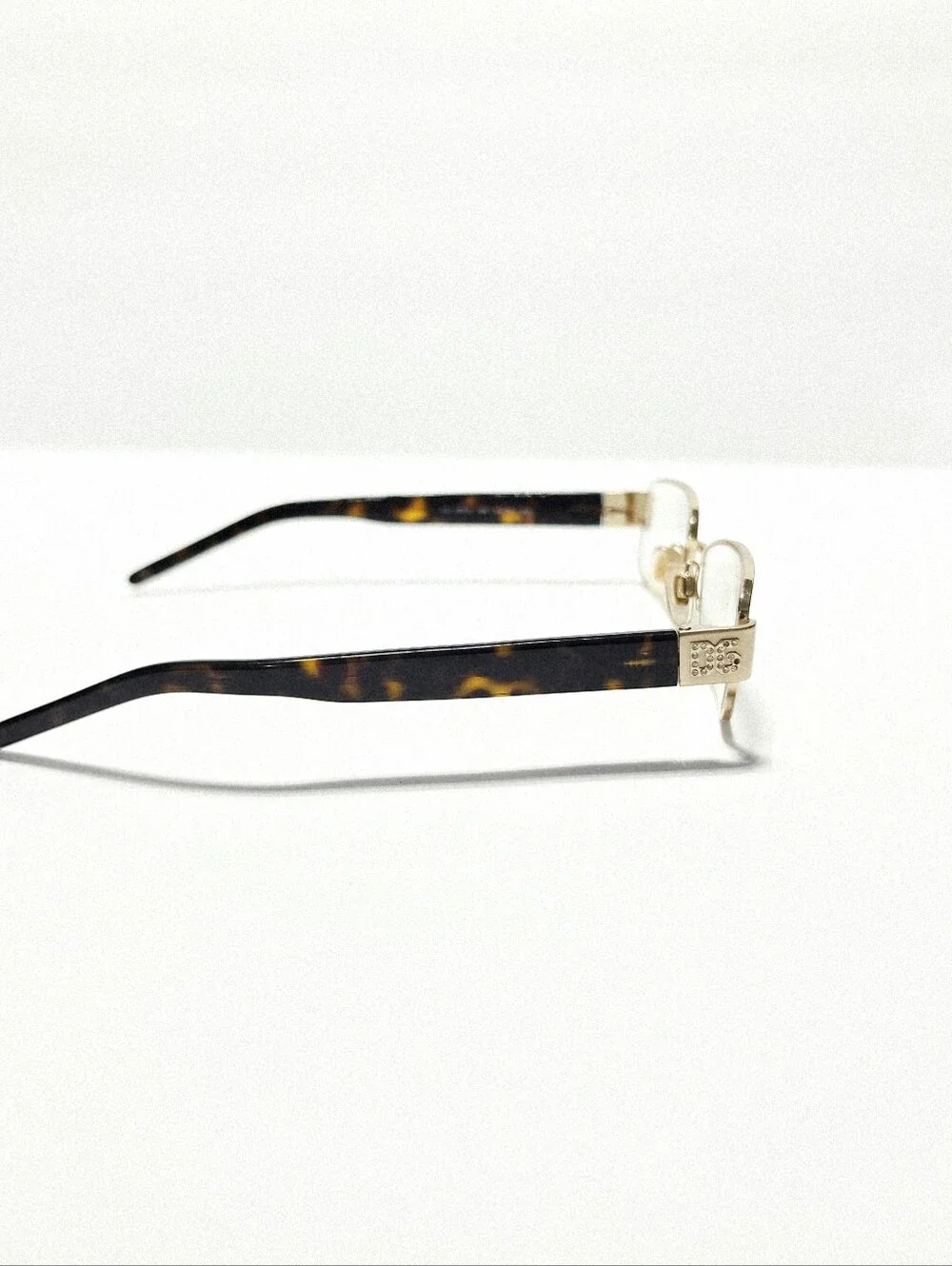 Dolce & Gabbana DG1108-B Gold Eyeglass Frames Missing 1 Stone G Logo